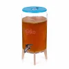Kefirko Blue Kombucha Glass Fermenter with Spigot and Wooden Stand, 7L Clearance