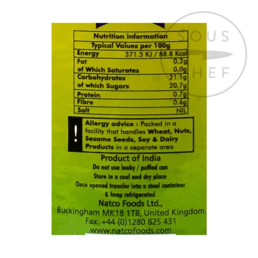 Natco Kesar Mango Pulp, 850g Hot