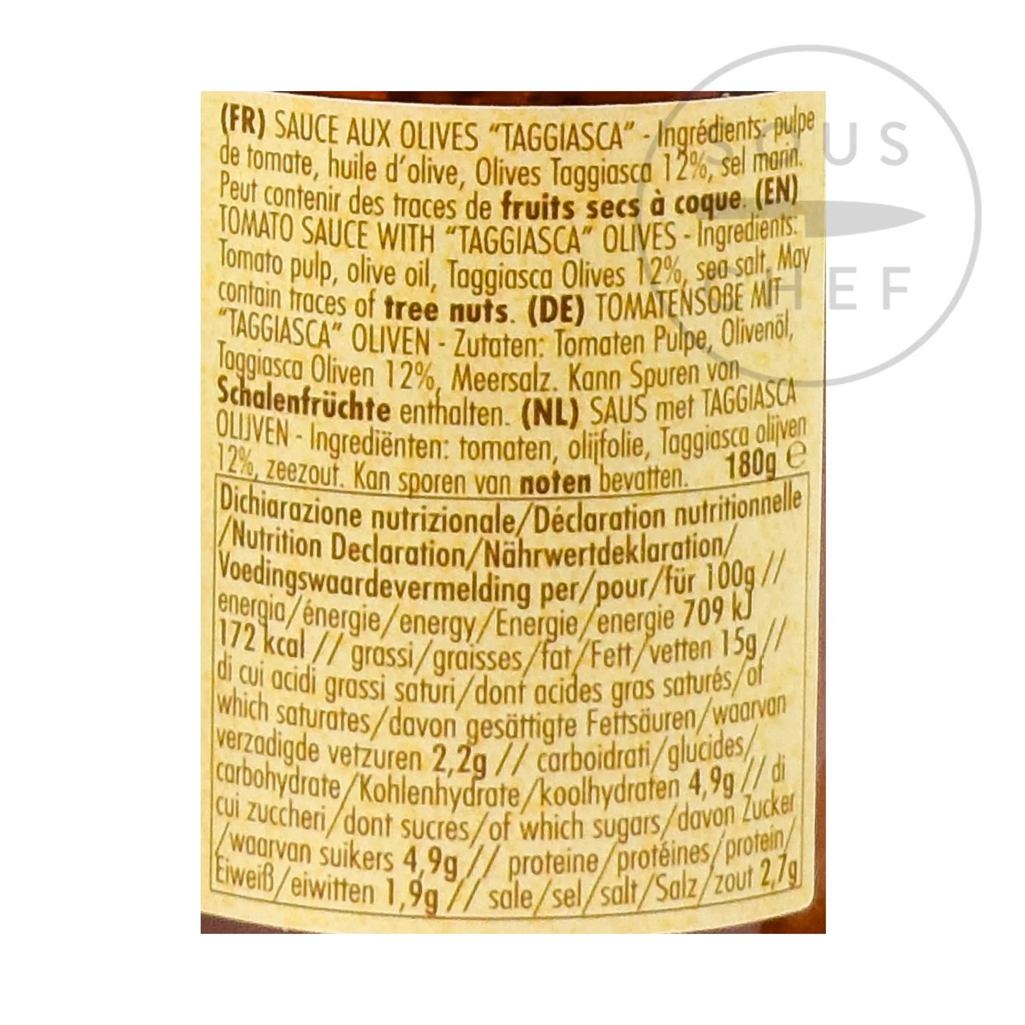 La Favorita Tomato Sauce With Taggiasca Olives, 180g Hot