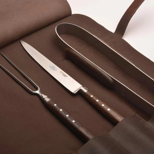 Laguiole en Aubrac BBQ Set with Leather Roll Best