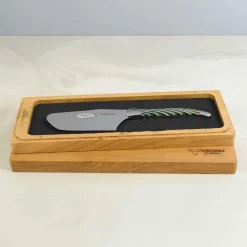 Laguiole en Aubrac Turquoise Hard Cheese Knife, Striped Wood Discount