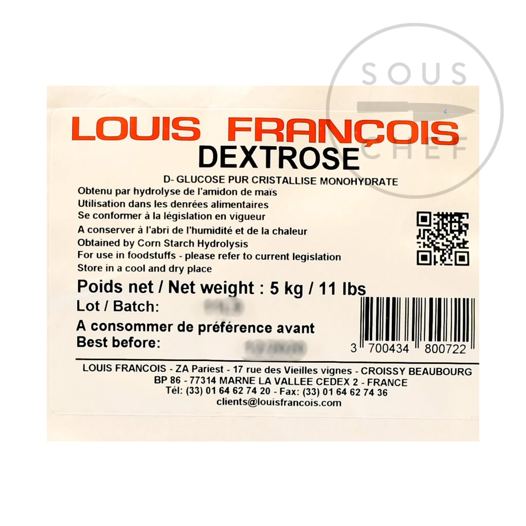 Louis Francois Dextrose, 5kg Outlet