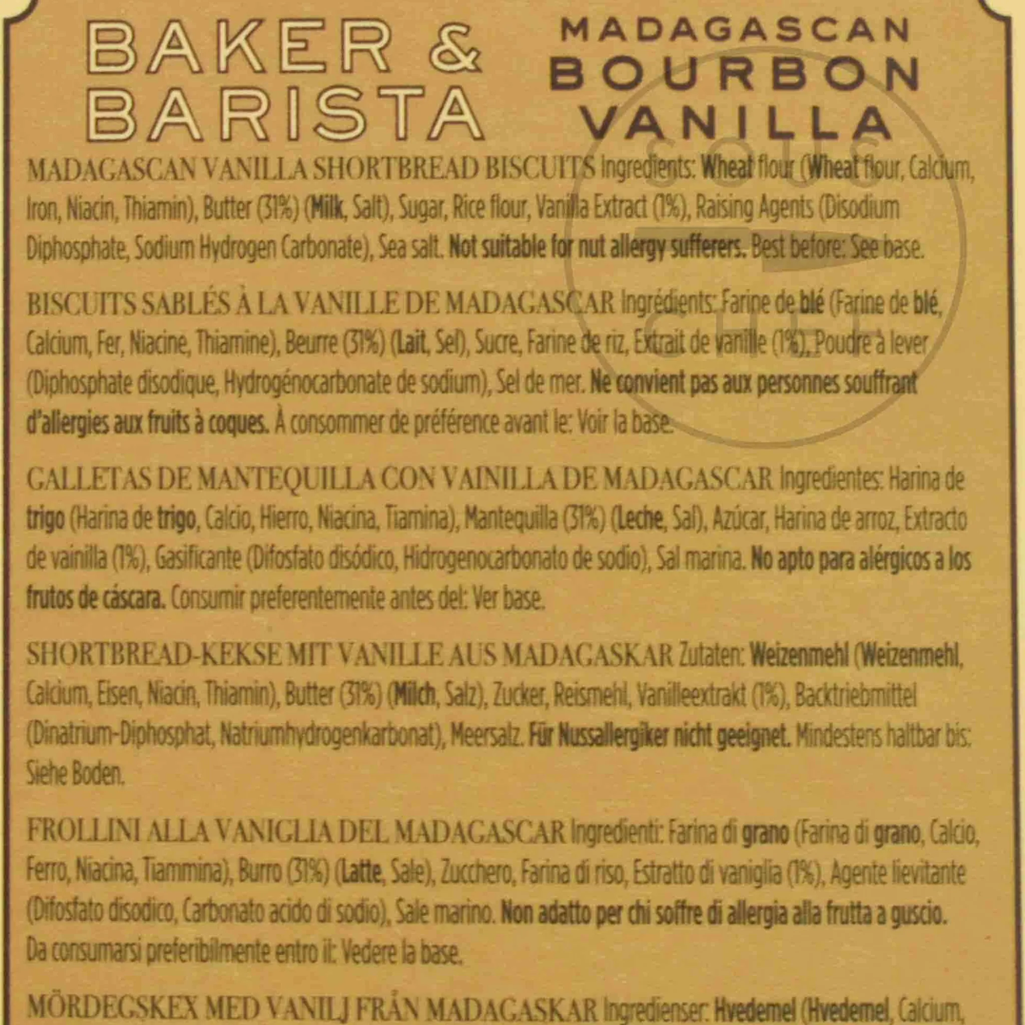 Baker & Barista Madagascan Bourbon Vanilla Biscuits, 120g Clearance