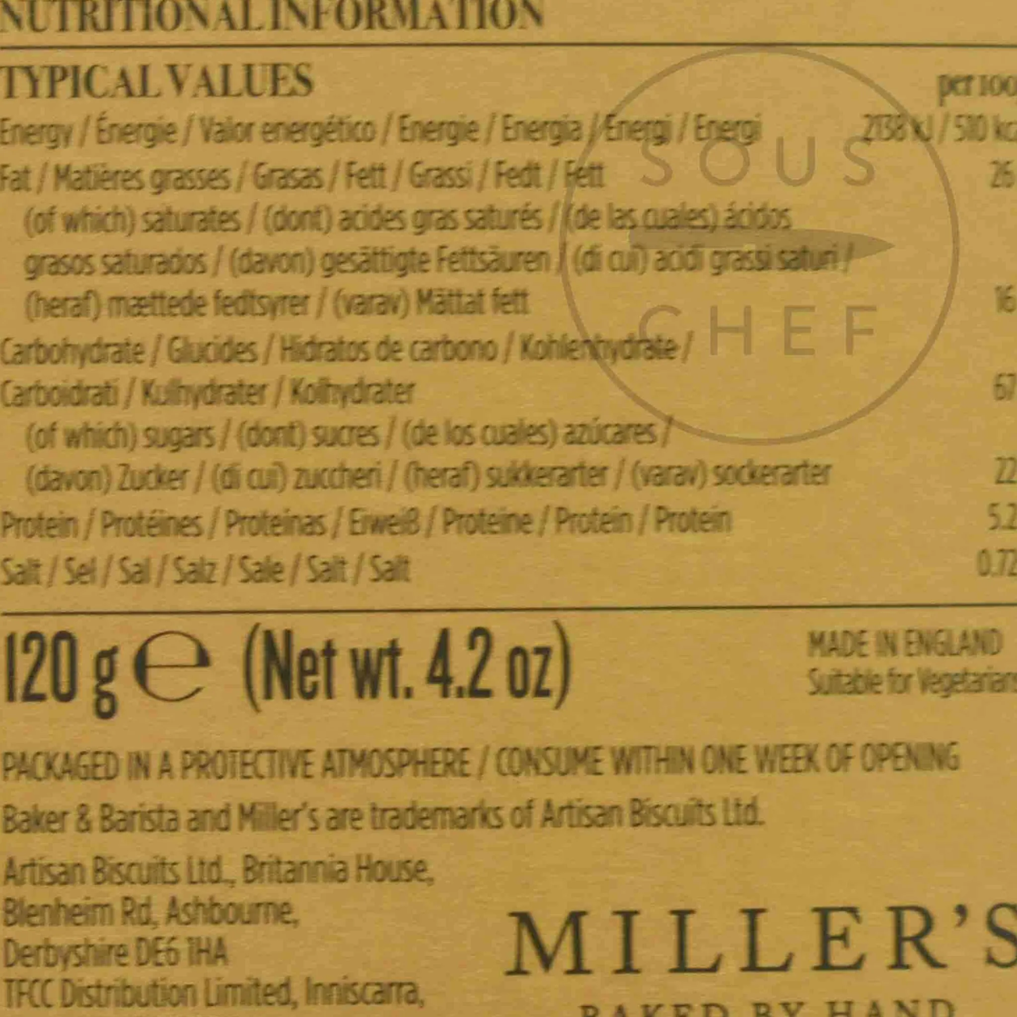 Baker & Barista Madagascan Bourbon Vanilla Biscuits, 120g Clearance