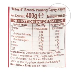 Mae Sri Thai Panang Curry Paste, 400g Sale
