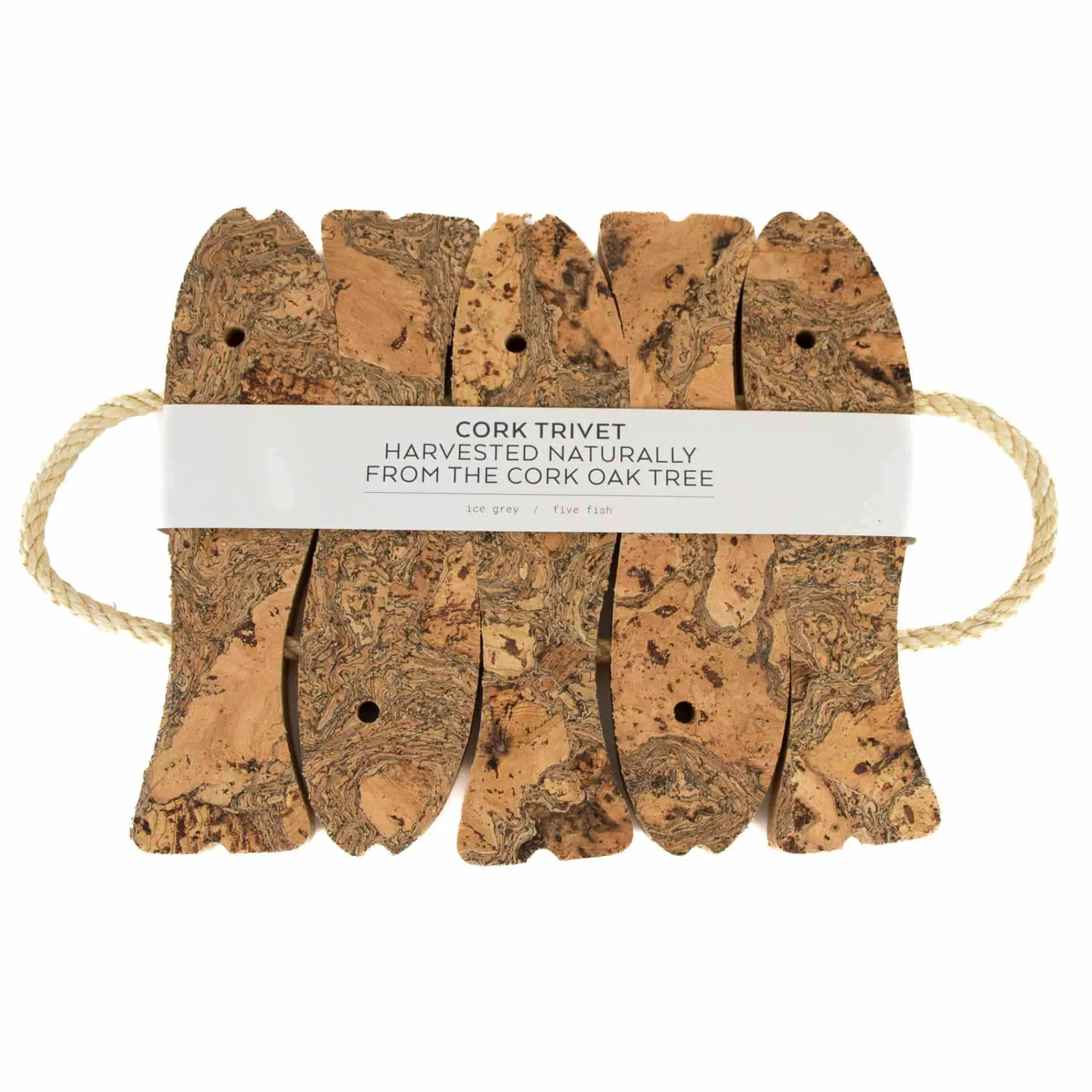 Liga Marbled Cork Five Fish Trivet, 22cm Outlet