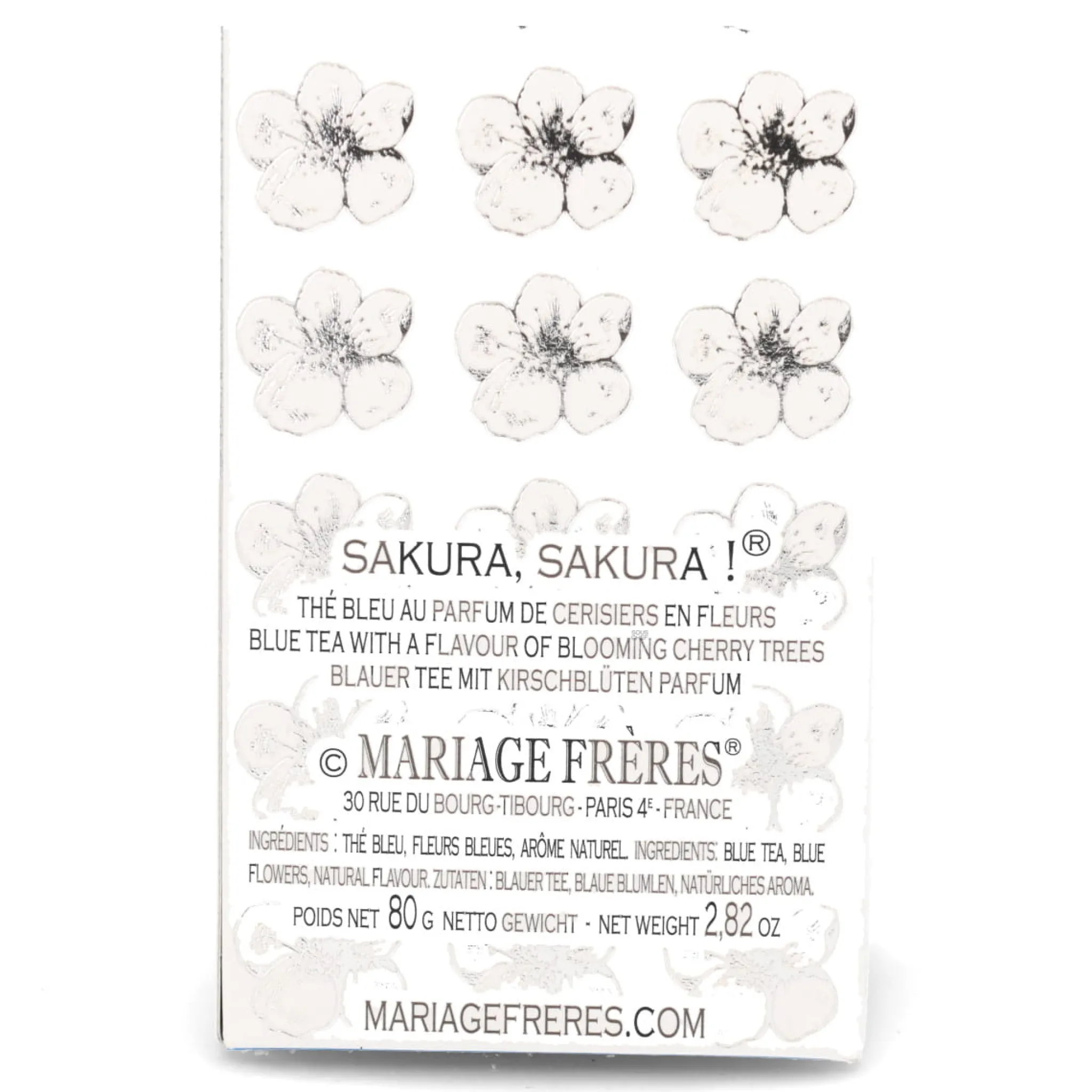 Mariage Freres Sakura Blue Loose Tea, 80g Clearance