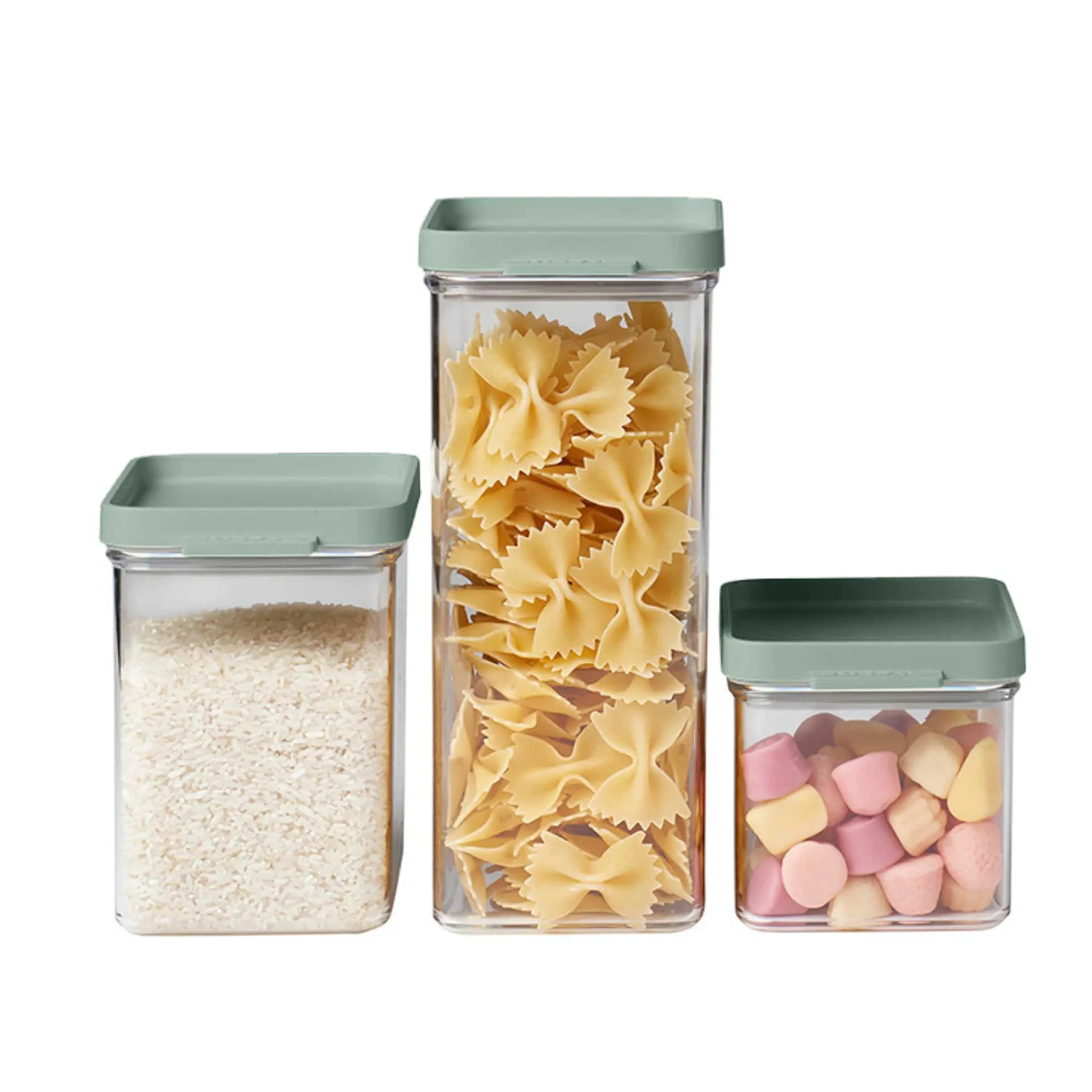 Mepal Omnia 3 Piece Set Food Storage Box, Nordic Sage Hot