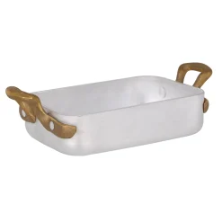 Mini Serveware Mini Roasting Tray with Brass Handles for Serving, 15.5x9.5cm Sale