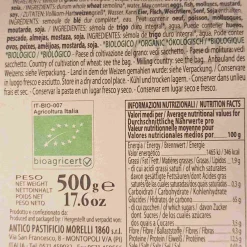 Morelli Organic Linguine Integrali Wholemeal Pasta, 500g Outlet