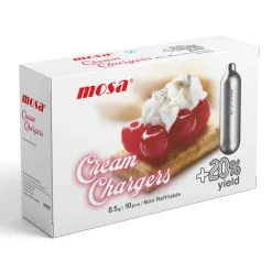 Mosa Box of 10 Nitrous Oxide Cream Whipper Chargers, 8.5g Outlet