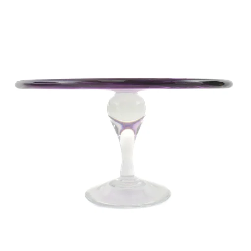 Alessandro Coppola Murano Glass Amethyst Cake Stand, 25cm Discount