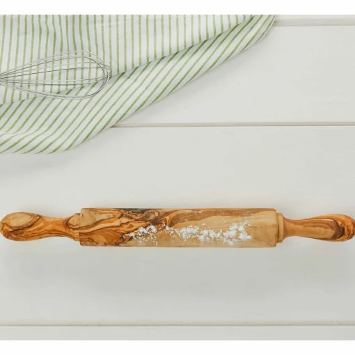Naturally Med Olive Wood Rolling Pin, 40cm