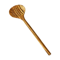 Naturally Med Olive Wood Slotted Spoon, 30cm Best