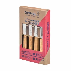 Opinel 4 Piece Olive Wood Handle Kitchen Essentials Knife Set Discount