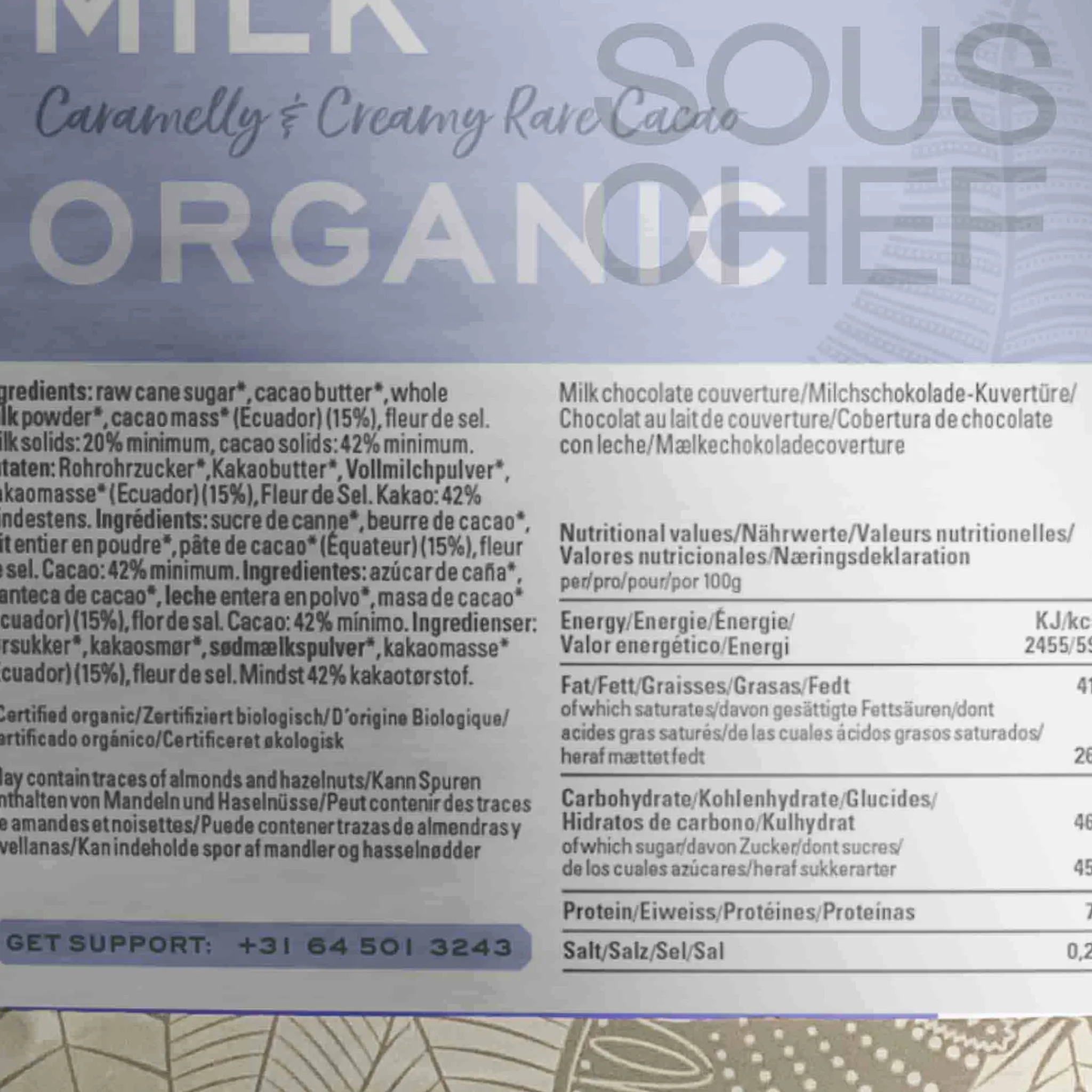 Original Beans 42% Esmeraldas Milk Couverture Chocolate, 2kg Hot