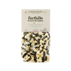 L'Antica Madia Pasta L'Antica Striped Farfalle with Squid Ink, 250g Discount