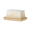 Bloomingville Paula Cream Stoneware Butter Dish New