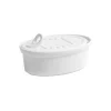 Viejovalle Porcelain Oval Canape Dish with Lid, 13cm dia Online