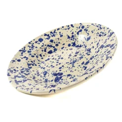 Puglia Handmade Puglia Blue Splatter Pasta Bowl, 29cm Sale