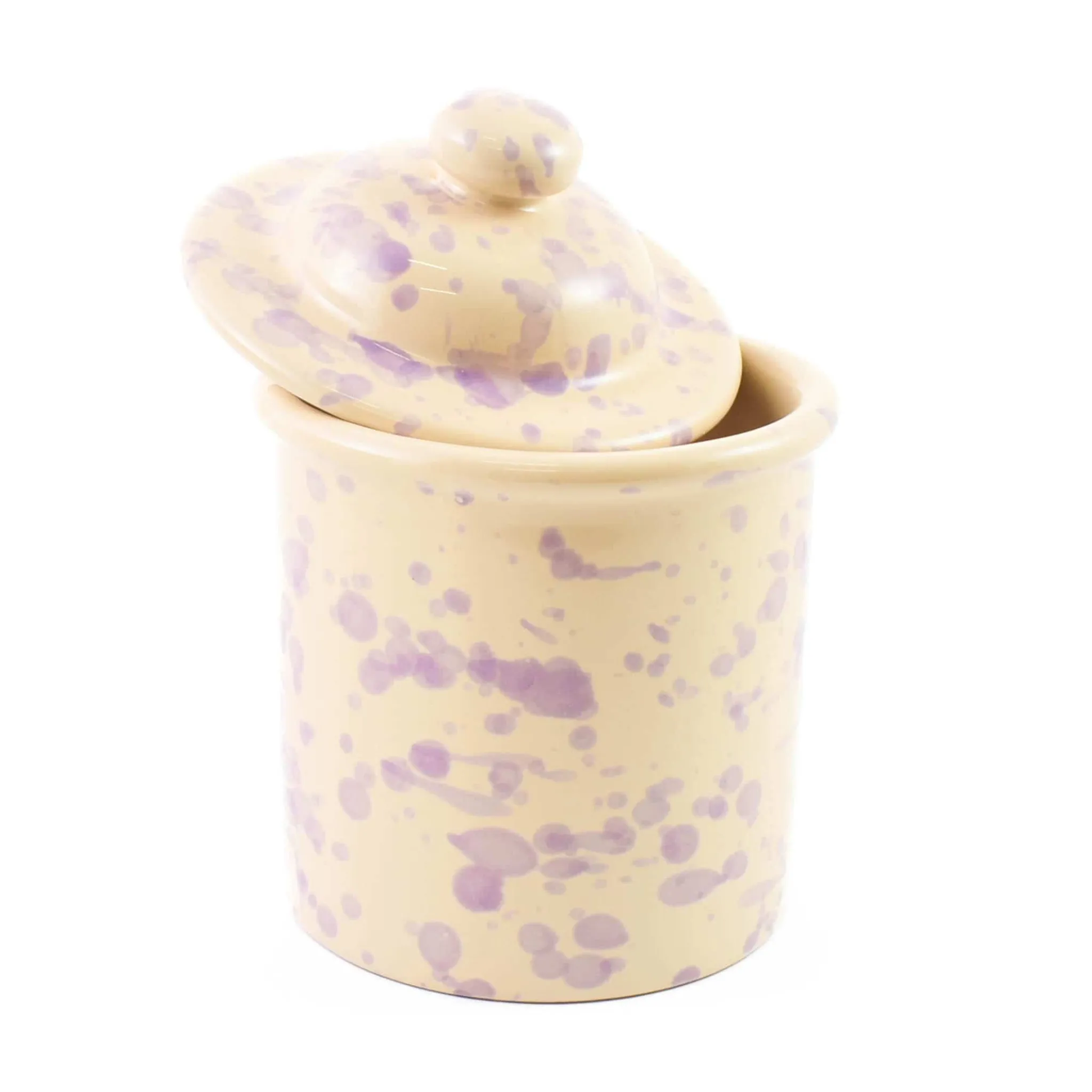 Puglia Handmade Puglia Lilac Splatter Storage Jar, 15cm Online