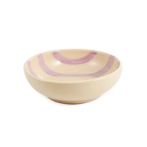 Puglia Handmade Puglia Lilac Stripe Bowl, 19cm Sale