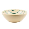 Puglia Handmade Puglia Teal Stripe Large Salad Bowl, 34cm Hot