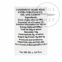 Galantino Puglian Olive Oil with Lemon in Terracotta Bottle, 250ml