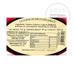 Conservas de Cambados Pulpo En Salsa Gallega - Octopus, 111g Discount