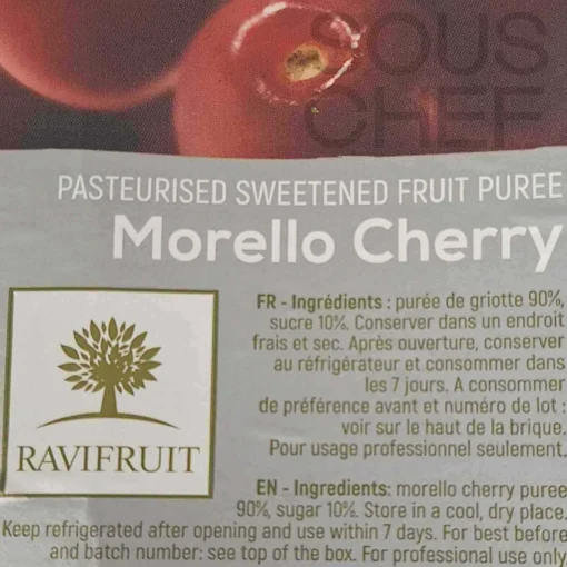 Ravifruit Morello Cherry Puree, 1 Litre Outlet