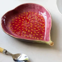 Rockett St George Fig Bowl with Gold Detail, 16x19cm Clearance