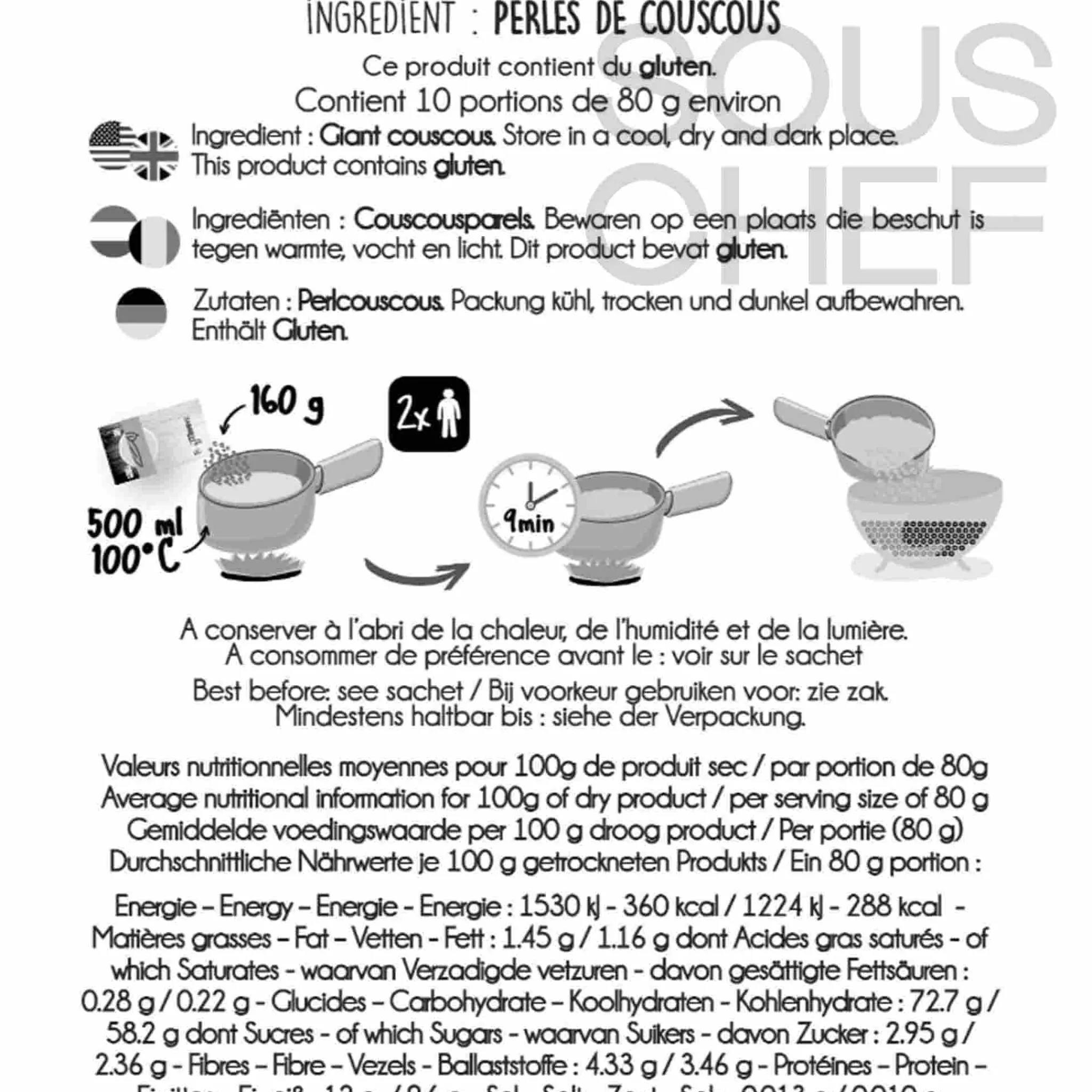 Sabarot Giant Couscous Pearls, 800g Discount