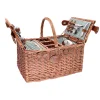 Les Jardin de la Comtesse Saint-Germain Green Gingham Picnic Basket, 4 Person Best