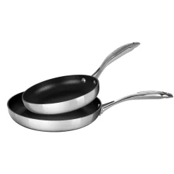Scanpan HaptIQ 2 Piece Stainless Steel Non-Stick Frying Pan Set Clearance