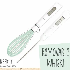 Carambelle Scrap Cooking Handheld Whisk with Built in Thermometer Outlet