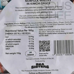 Sea Sisters Tinned Norfolk Whelks in Kimchi Sauce, 110g Discount