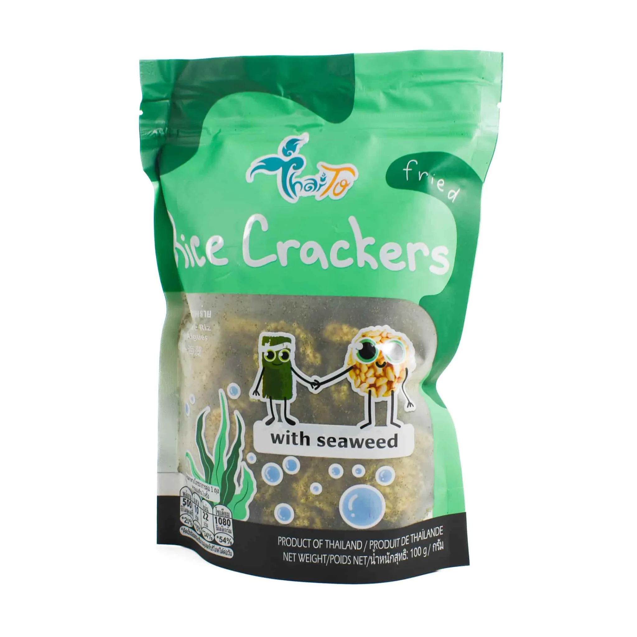 Thai To Seaweed Rice Crackers, 100g Clearance