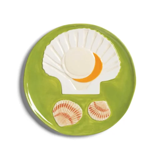 &Klevering Set of 4 Assorted Seafood Side Plates, 16cm New
