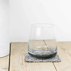 Liga Set of 4 Beach Clean Recycled Cork Square Coasters, 10cm Clearance