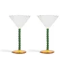 &Klevering Set of 2 Bubble Stem Martini Glasses Outlet