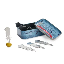 Balvi Set of 6 Calamari Snacking Forks in a Tin Best