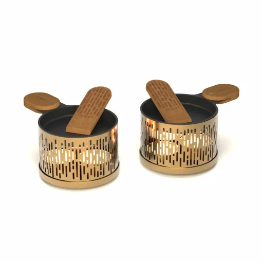 Cookut Set of 2 Raclettes, Gold Outlet