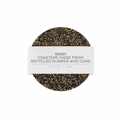 Liga Set of 4 Dash Recycled Round Coasters, 9cm Outlet