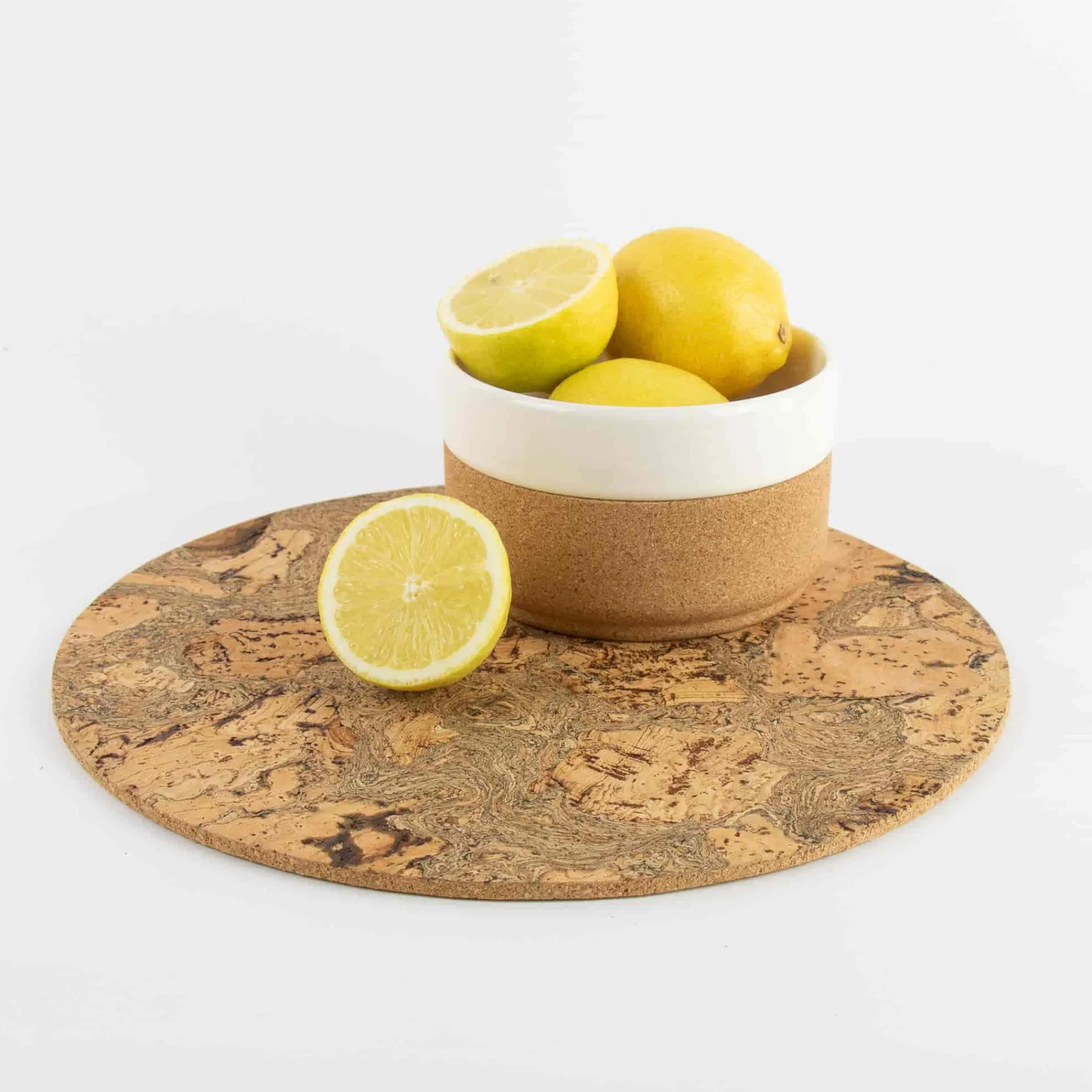 Liga Set of 4 Marbled Cork Round Placemats, 30cm Sale
