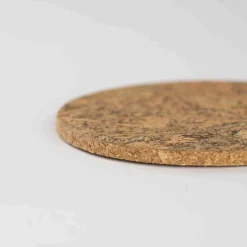 Liga Set of 4 Marbled Cork Round Coasters, 10cm New