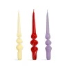 &Klevering Set of 3 Pink Spiral Candles Online