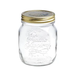 Bormioli Rocco Set of 12 Quattro Staggioni Screw Top Glass Preserving Jars, 500ml Hot