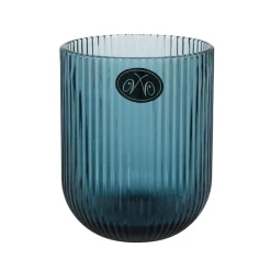 Bright Glassware Set of 6 Ribbed Blue Tumblers, 270ml Sale