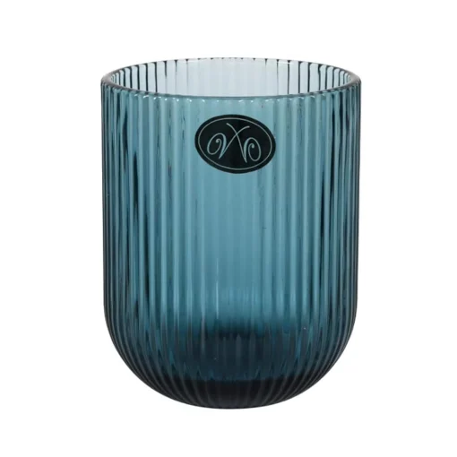 Bright Glassware Set of 6 Ribbed Blue Tumblers, 270ml Sale