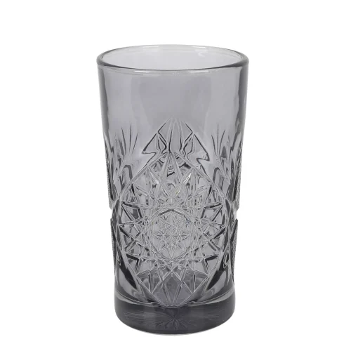 Bright Glassware Set of 6 Smoke Hobstar Highball Glasses, 350ml Discount